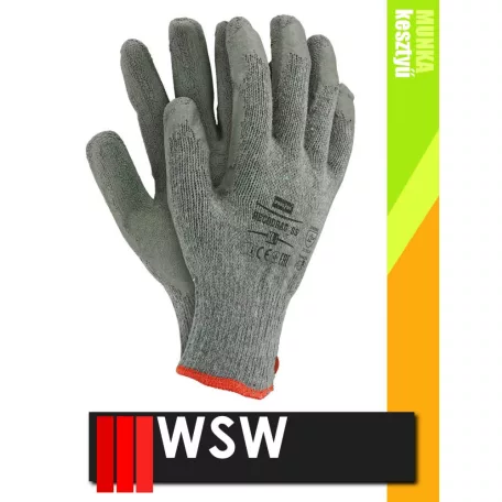 WSW RECODRAG mártott latex munkakesztyű - 12 pár/csomag