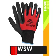   WSW REDVOX mártott hablatex mártott munkakesztyű - 12 pár/csomag