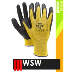   WSW RIBBON mártott nitril mártott prémium munkakesztyű - 12 pár/csomag