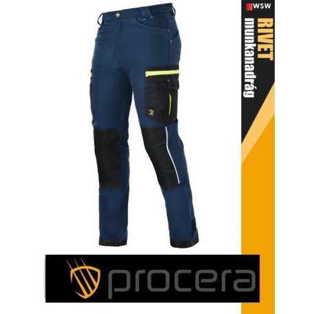 Procera ELASTIC NAVY RIVET stretch slimfit deréknadrág - munkaruha