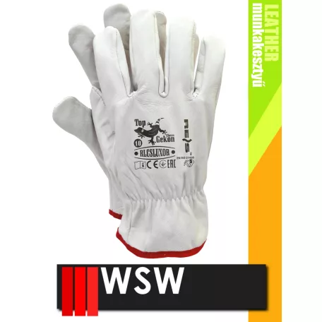 WSW LUXOR bőr technikai munkakesztyű - 12 pár/csomag