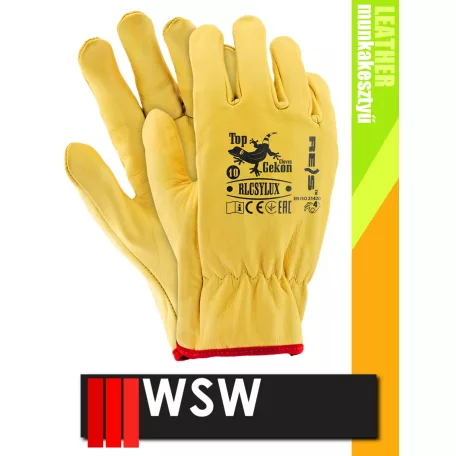 WSW LUX bőr technikai munkakesztyű - 12 pár/csomag