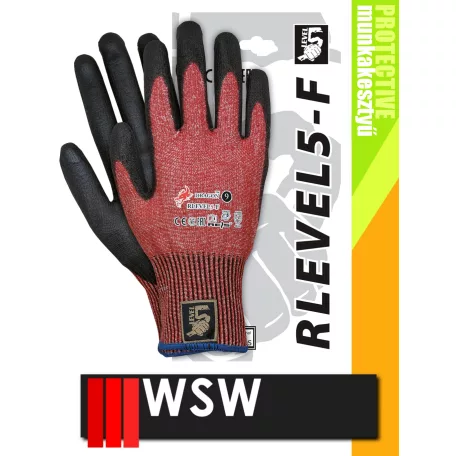 WSW LEVEL5 F vágásbiztos mártott munkakesztyű - 12 pár/csomag
