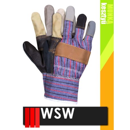 WSW PAS bőr munkakesztyű - 12 pár/csomag