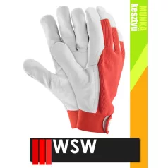   WSW TOPER bőr tépőzáras mandzsettájú munkakesztyű - 12 pár/csomag