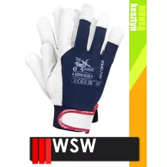   WSW TOPER tépőzáras mandzsettájú bőr munkakesztyű - 12 pár/csomag