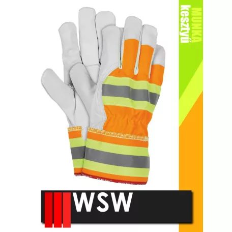 WSW VIS bőr munkakesztyű - 12 pár/csomag