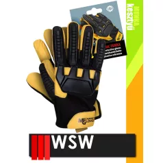 WSW TUKKA bőr kombinált munkakesztyű - 1 pár/csomag