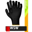 WSW MICROLUX BLACK csúszásbiztos mártott munkakesztyű - 12 pár/csomag