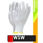WSW MICRON WHITE csúszásbiztos mártott pamut munkakesztyű - 12 pár/csomag
