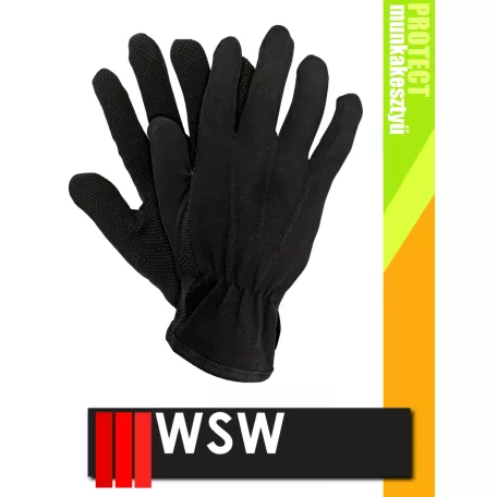 WSW MICRON BLACK csúszásbiztos mártott munkakesztyű - 12 pár/csomag