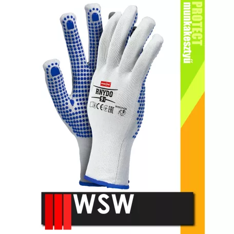 WSW NYDO BLUE csúszásbiztos mártott munkakesztyű - 12 pár/csomag