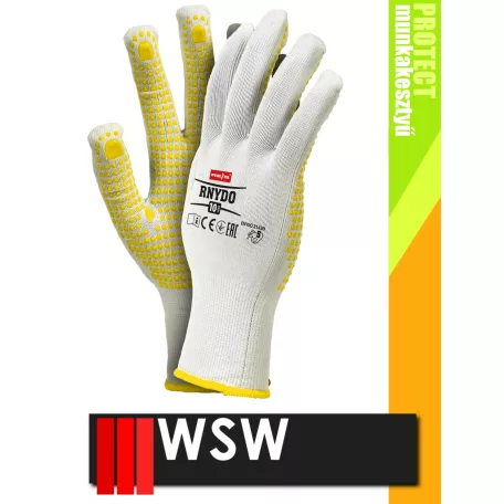 WSW NYDO YELLOW csúszásbiztos mártott munkakesztyű - 12 pár/csomag