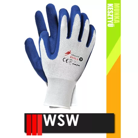 WSW NYLA mártott latex mártott szerelő munkakesztyű - 12 pár/csomag
