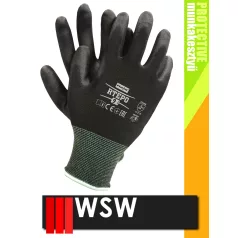 WSW TEPO BLACK mártott munkakesztyű - 12 pár/csomag