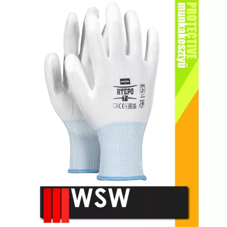 WSW TEPO WHITE mártott munkakesztyű - 12 pár/csomag