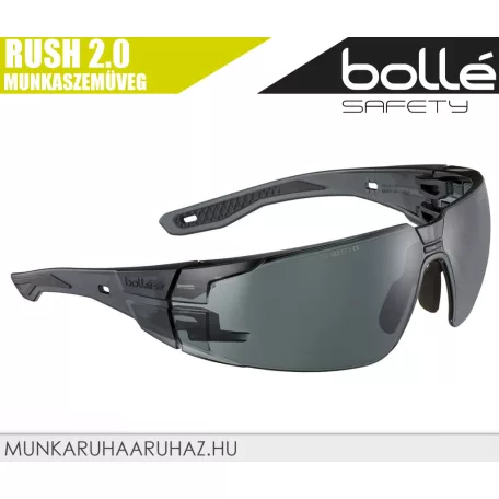 Bollé RUSH 2.0 SMOKE páramentes karcálló technikai munkaszemüveg - egyéni védőeszköz
