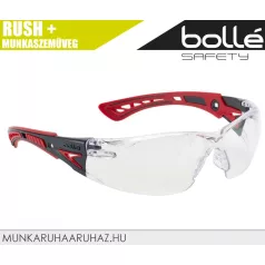   Bollé RUSH+ CLEAR páramentes karcálló technikai munkaszemüveg - egyéni védőeszköz