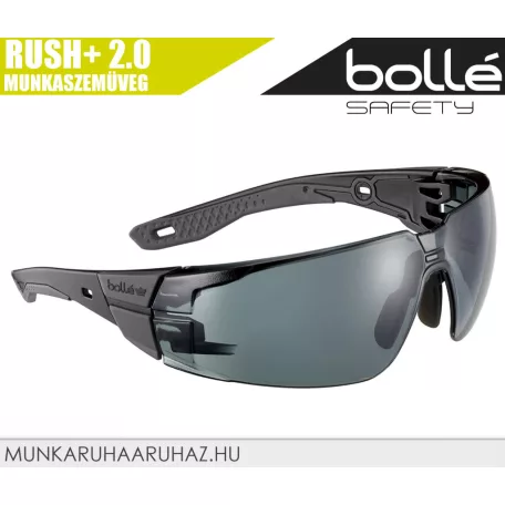 Bollé RUSH+ 2.0 SMOKE páramentes karcálló technikai munkaszemüveg - egyéni védőeszköz