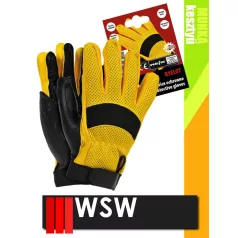 WSW YELOT bőr kombinált munkakesztyű - 1 pár/csomag