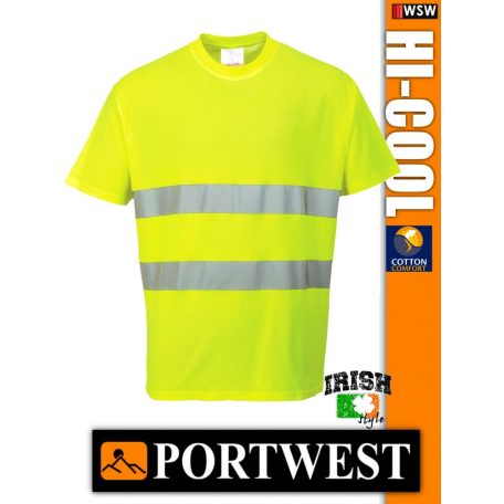 Portwest HI-COOL jól láthatósági lélegző póló - munkaruha