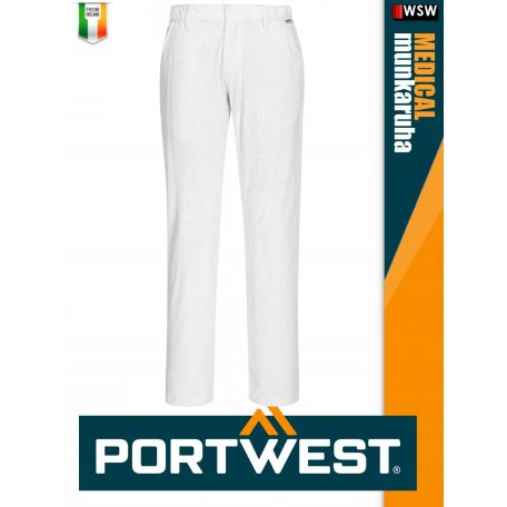 Portwest MEDICAL WHITE CHINO slimfit férfi nadrág - munkaruha