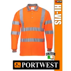   Portwest HI-VIS jól láthatósági galléros hosszúujjú póló - munkaruha