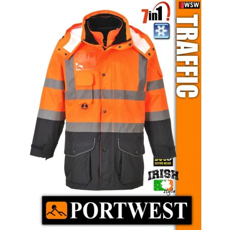 Portwest TRAFFIC jólláthatósági bélelt kabát - 7in1