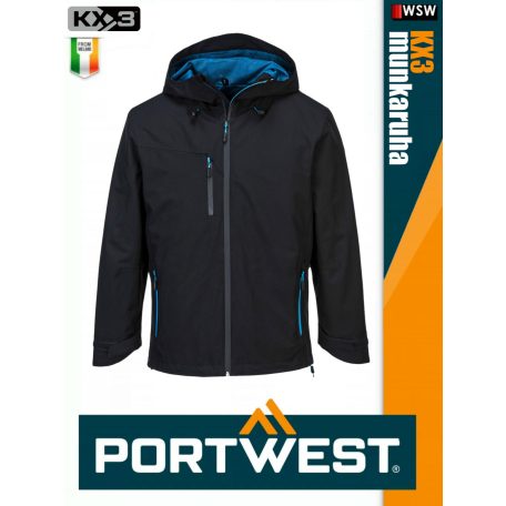 Portwest KX3 BLACK prémium technikai esőkabát - munkaruha