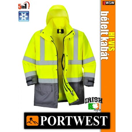 Portwest HI-VIS jólláthatósági bélelt kabát - 5in1