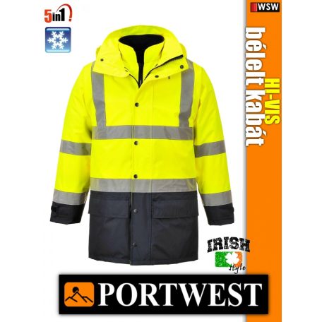 Portwest HI-VIS jólláthatósági bélelt kabát - 5in1
