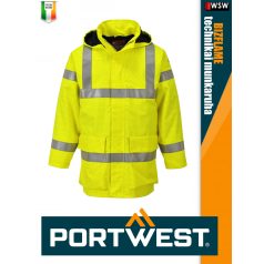   Portwest BIZFLAME YELLOW technikai antisztatikus és saválló vízálló kabát - munkaruha