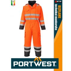   Portwest BIZFLAME ORANGE technikai antisztatikus és saválló vízálló overál - munkaruha