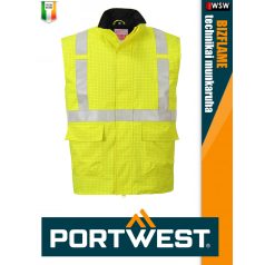   Portwest BIZFLAME YELLOW technikai antisztatikus és saválló bélelt vízálló mellény - munkaruha