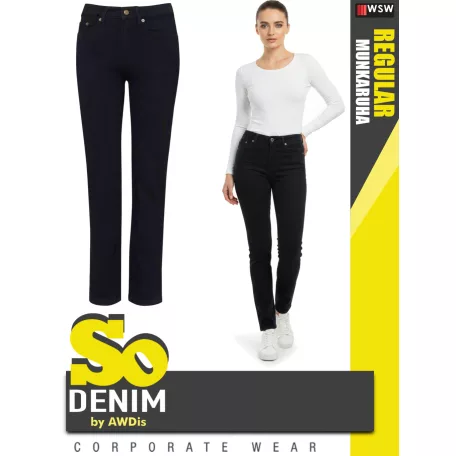 So Denim BLACK KATY női streight farmer deréknadrág - ruházat