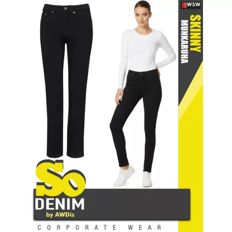 So Denim BLACK LARA női skinny farmer deréknadrág - ruházat