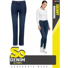   So Denim DARKBLUE LARA női skinny farmer deréknadrág - ruházat