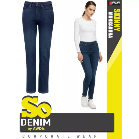 So Denim DARKBLUE LARA női skinny farmer deréknadrág - ruházat
