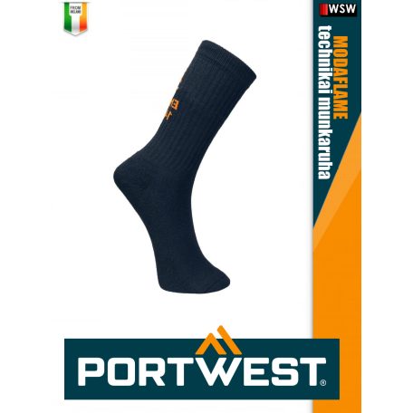 Portwest MODAFLAME NAVY technikai ív és lángálló zokni - munkaruha