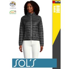   Sol's RIDE BLACK technikai bélelt könnyített női kabát - 180 g/m2