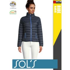   Sol's RIDE NAVY technikai bélelt könnyített női kabát - 180 g/m2