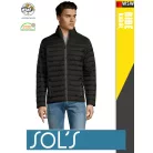 Sol's RIDE BLACK technikai bélelt könnyített férfi kabát - 180 g/m2