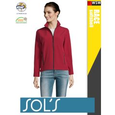  Sol's RACE RED technikai sofshell női kabát - 280 g/m2