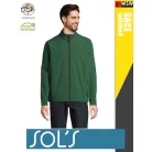 Sol's RACE BOTTLEGREEN technikai sofshell férfi kabát - 280 g/m2
