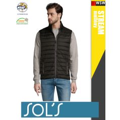   Sol's WAVE BLACK technikai bélelt könnyített férfi mellény - 180 g/m2
