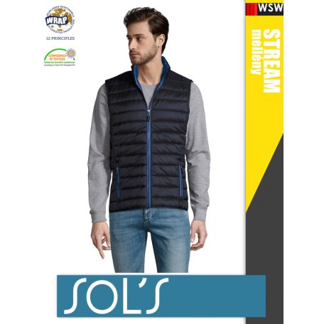 Sol's WAVE NAVY technikai bélelt könnyített férfi mellény - 180 g/m2