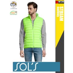   Sol's WAVE NEONLIME technikai bélelt könnyített férfi mellény - 180 g/m2