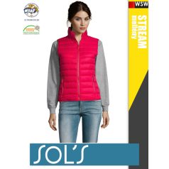   Sol's WAVE DARKPINK technikai bélelt könnyített női mellény - 180 g/m2