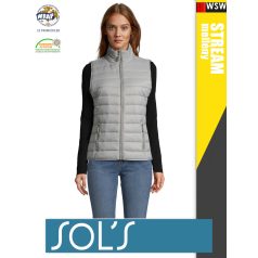   Sol's WAVE METALGREY technikai bélelt könnyített női mellény - 180 g/m2