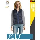 Sol's WAVE NAVY technikai bélelt könnyített női mellény - 180 g/m2